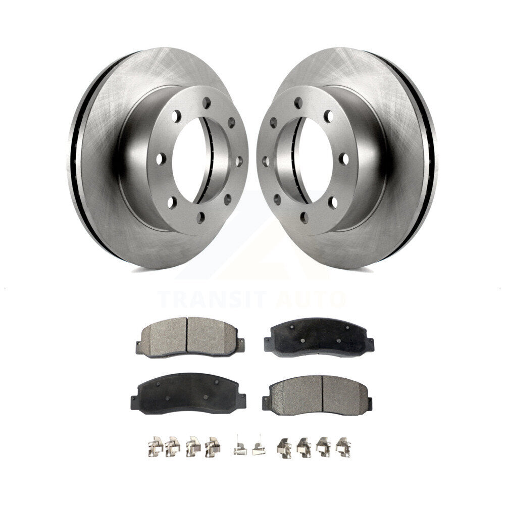 Front Disc Brake Rotors And Ceramic Pads Kit For Ford F-250 Super Duty F-350