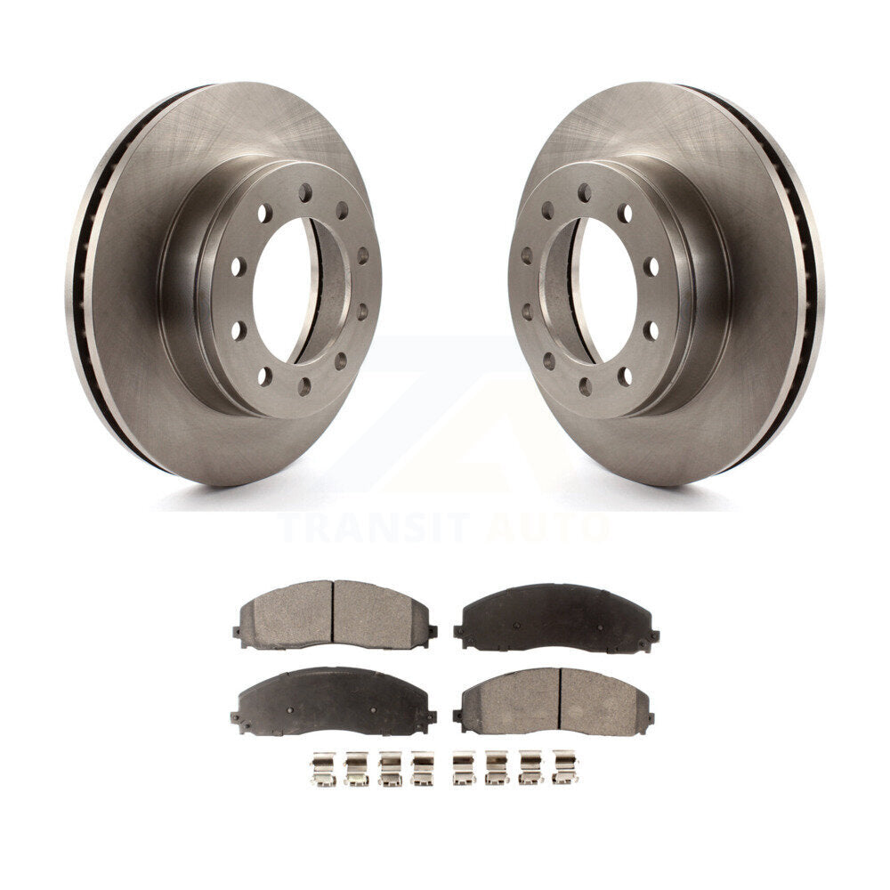 Front Disc Brake Rotors And Ceramic Pads Kit For Ford F-350 Super Duty F-250