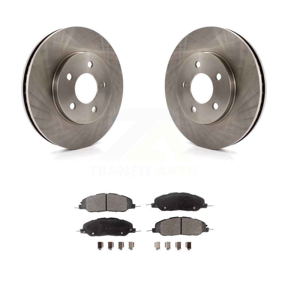 Front Disc Brake Rotors And Ceramic Pads Kit For 2005-2010 Ford Mustang Base