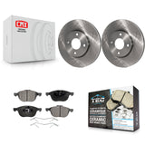[Front] 2005-2007 Ford Focus Premium OE Brake Rotors & Ceramic Pads Kit For Max Braking