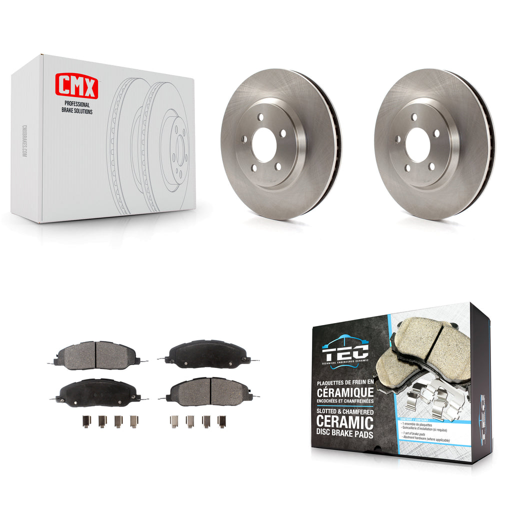 Front Disc Brake Rotors And Ceramic Pads Kit For Ford Mustang