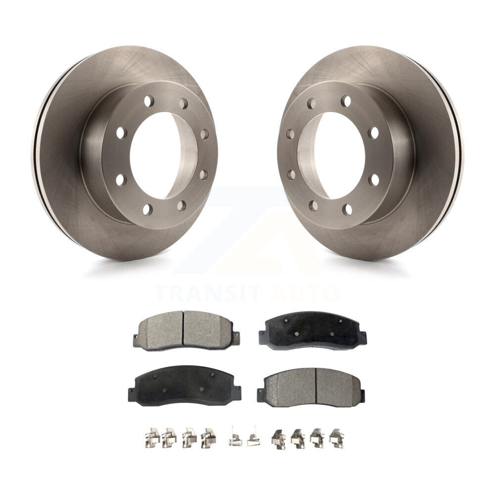 Front Disc Brake Rotors And Ceramic Pads Kit For Ford F-350 Super Duty F-450