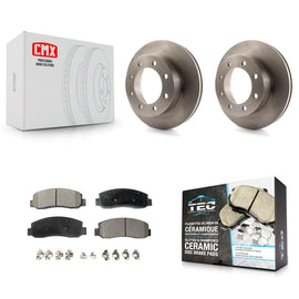 Front Disc Brake Rotors And Ceramic Pads Kit For Ford F-350 Super Duty F-450