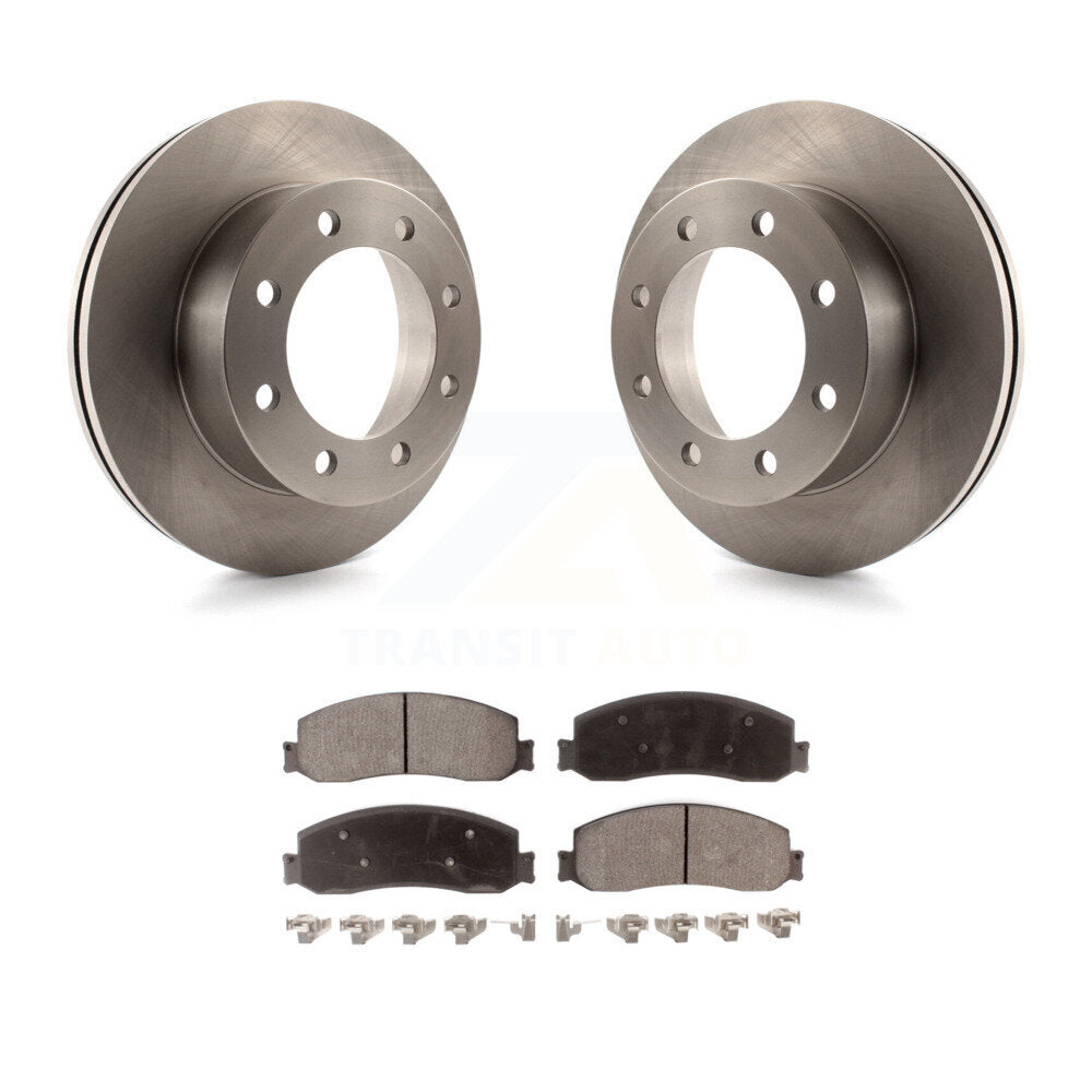 Front Disc Brake Rotors And Ceramic Pads Kit For 2011 Ford F-350 Super Duty 4WD