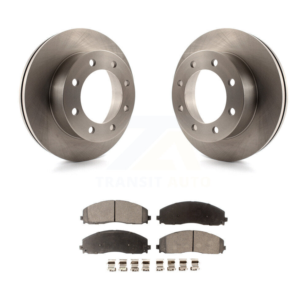 Front Disc Brake Rotors And Ceramic Pads Kit For 2013 Ford F-350 Super Duty 4WD