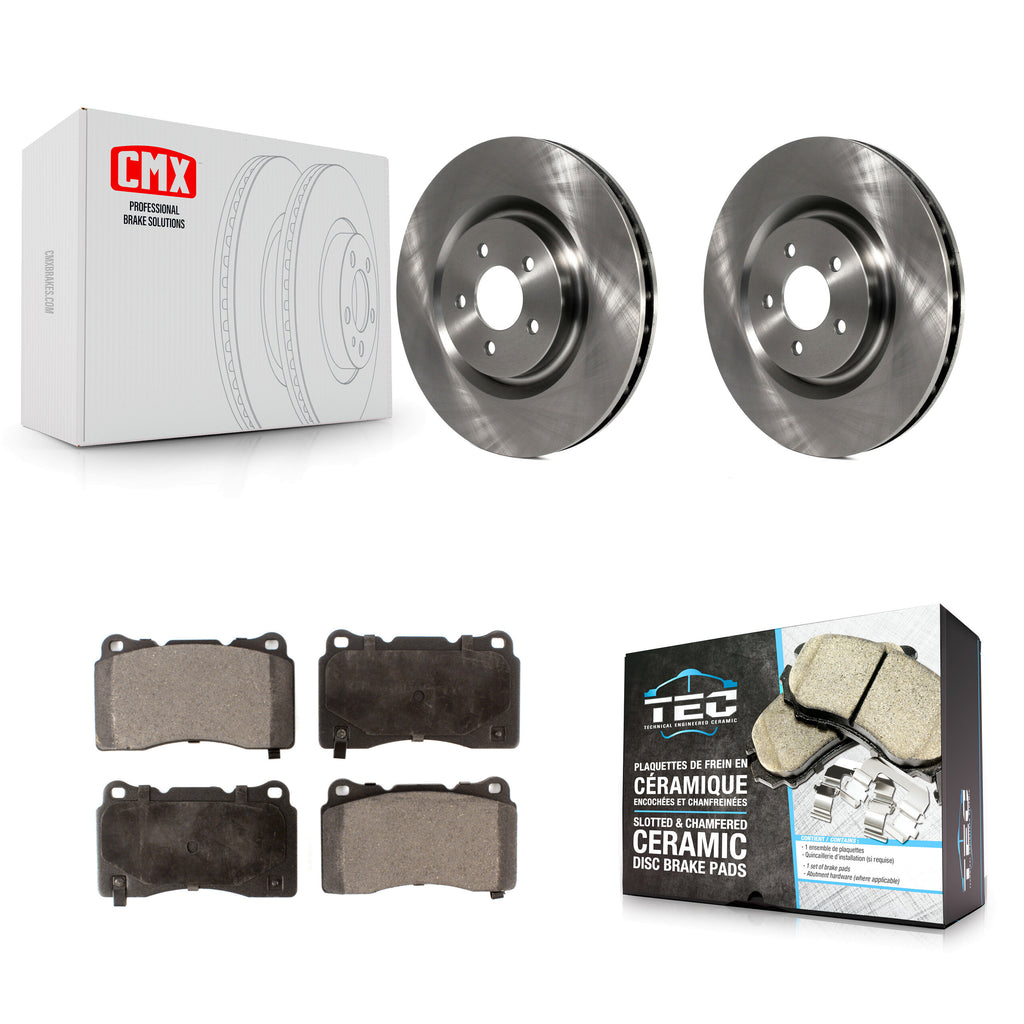 Front Disc Brake Rotors And Ceramic Pads Kit For Ford Mustang