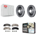 Front Brake Rotors & Ceramic Pad Kit For Ford F-150 Expedition Lincoln Navigator