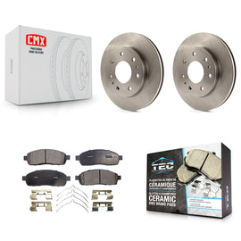 [Front] 2009 Ford F-150 With 7 Lug Wheels Premium OE Brake Rotors & Ceramic Pads Kit For Max Braking