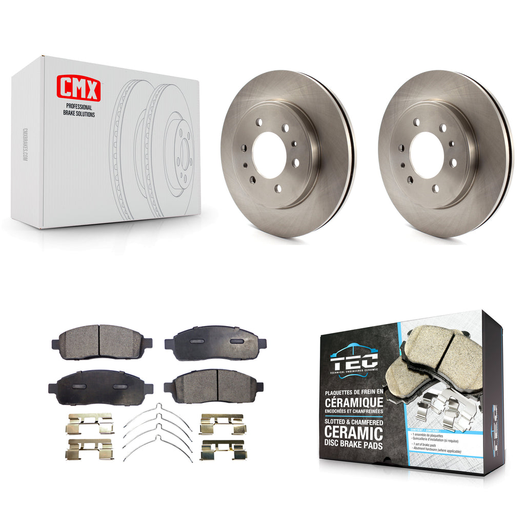 [Front] 2009 Ford F-150 With 6 Lug Wheels Premium OE Brake Rotors & Ceramic Pads Kit For Max Braking
