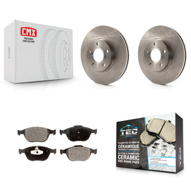 [Front] 2010-2013 Ford Transit Connect Premium OE Brake Rotors & Ceramic Pads Kit For Max Braking