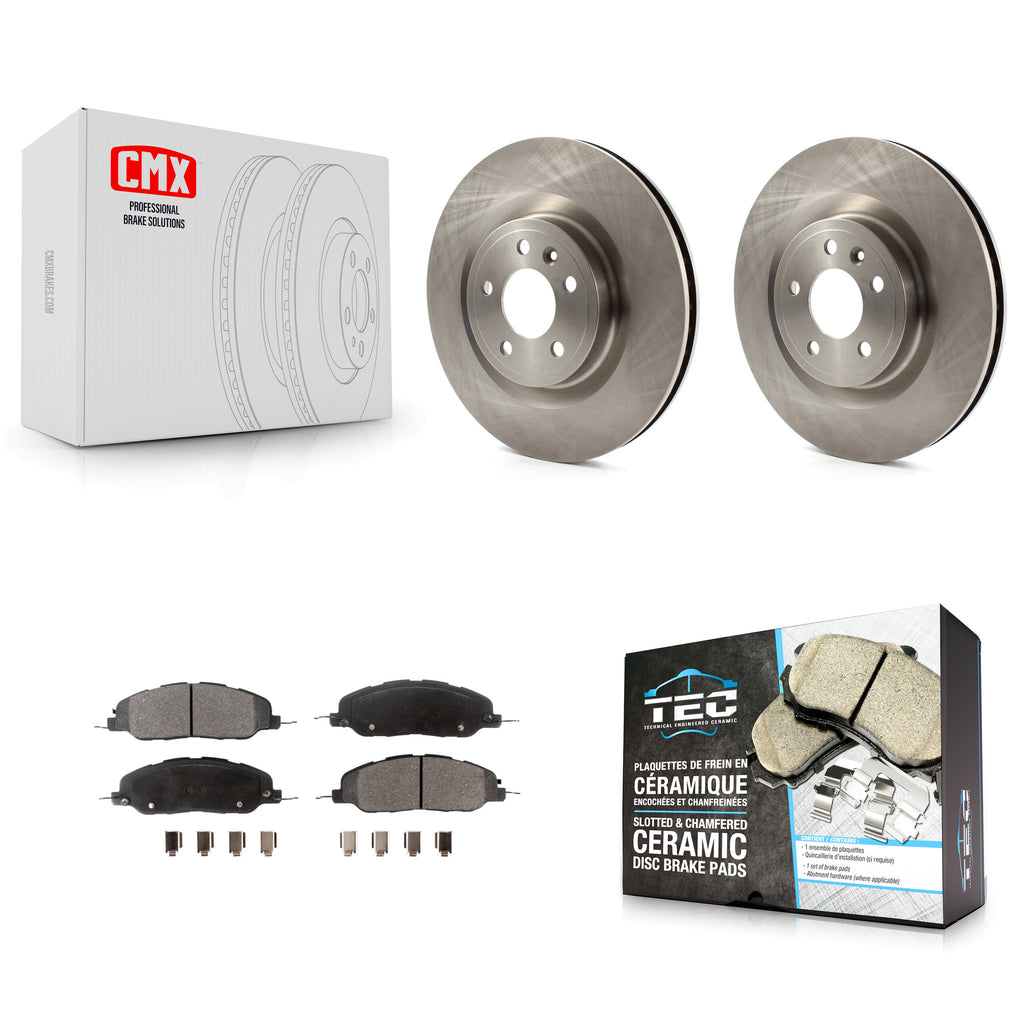 Front Disc Brake Rotors And Ceramic Pads Kit For Ford Mustang