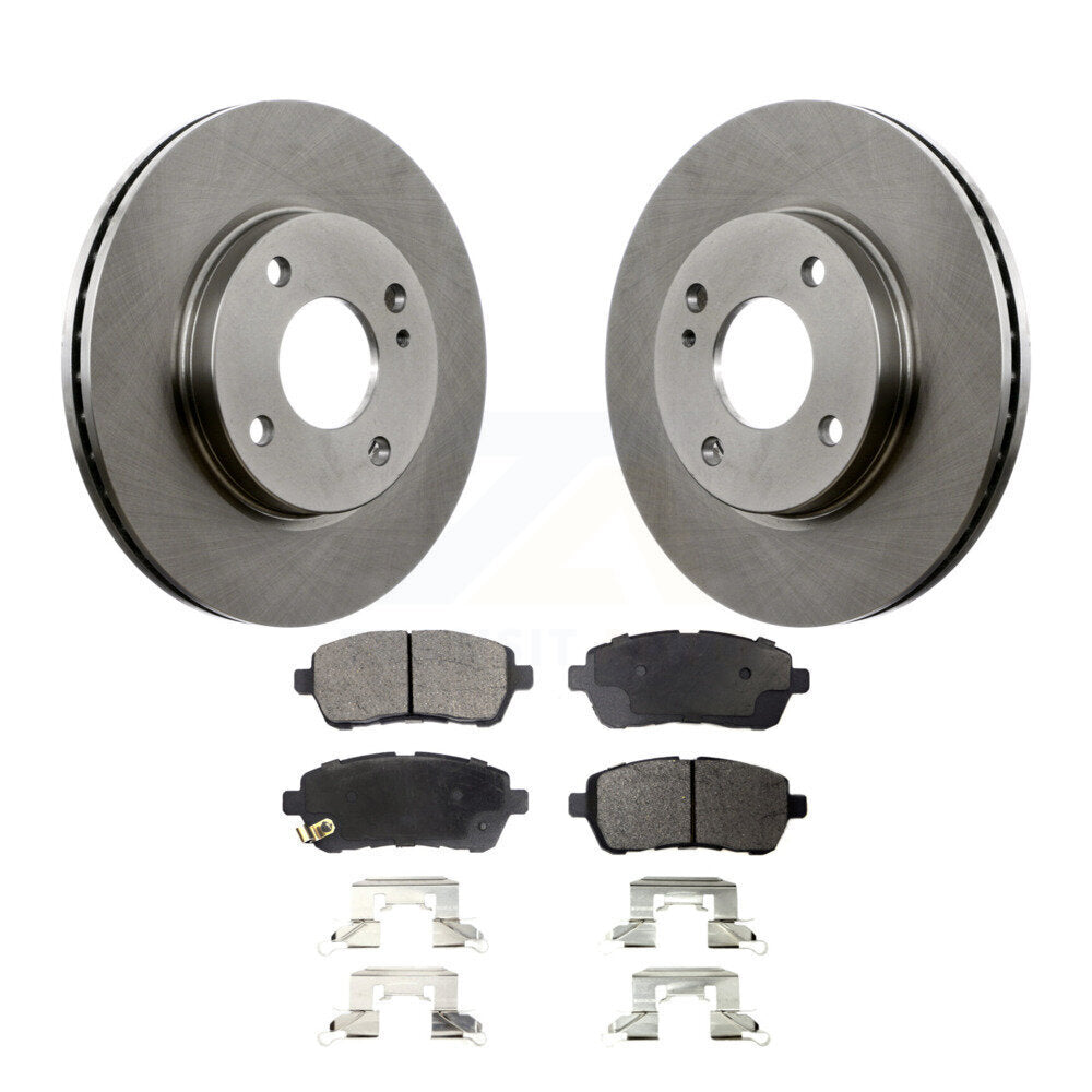 Front Disc Brake Rotors And Ceramic Pads Kit For Ford Fiesta