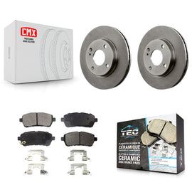 Front Disc Brake Rotors And Ceramic Pads Kit For Ford Fiesta