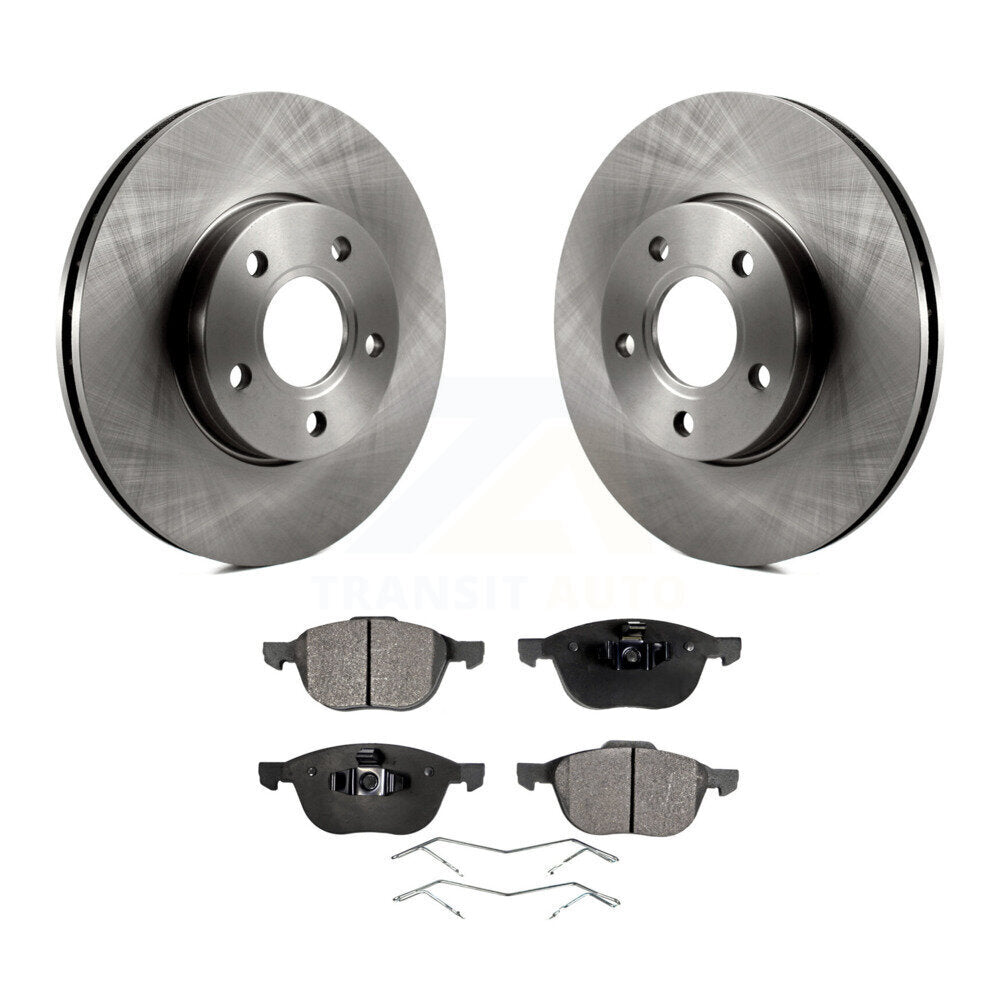 Front Disc Brake Rotors And Ceramic Pads Kit For Ford Focus C-Max