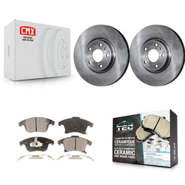Front Disc Brake Rotors And Ceramic Pads Kit For Ford Fusion Lincoln MKZ