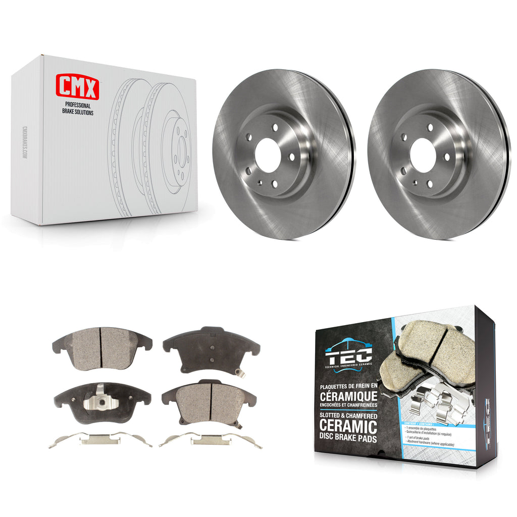 Front Disc Brake Rotors And Ceramic Pads Kit For Ford Fusion Lincoln MKZ