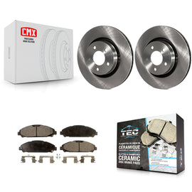 Front Disc Brake Rotors And Ceramic Pads Kit For Ford Mustang