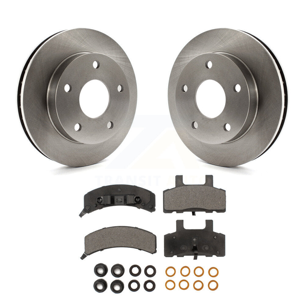 Front Disc Brake Rotors And Ceramic Pads Kit For 1994-1999 Dodge Ram 1500 4WD