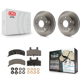 [Front] 1994-1999 Dodge Ram 1500 4WD Premium OE Brake Rotors & Ceramic Pads Kit For Max Braking