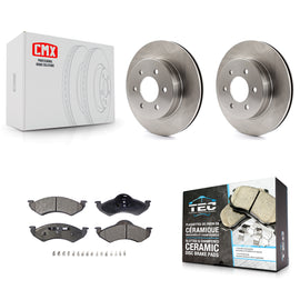 [Front] 2000-2002 Dodge Dakota Durango Premium OE Brake Rotors & Ceramic Pads Kit For Max Braking