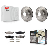 [Front] 2000-2001 Dodge Ram 1500 4WD Premium OE Brake Rotors & Ceramic Pads Kit For Max Braking
