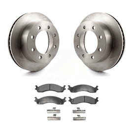 Front Disc Brake Rotors And Ceramic Pads Kit For Dodge Ram 2500 3500 Van