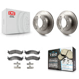 Front Disc Brake Rotors And Ceramic Pads Kit For Dodge Ram 2500 3500 Van