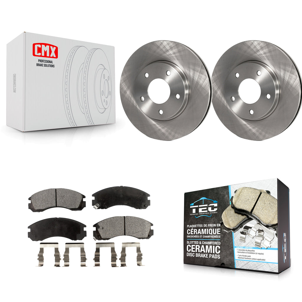 [Front] 2000 Mitsubishi Eclipse 3.0L Premium OE Brake Rotors & Ceramic Pads Kit For Max Braking