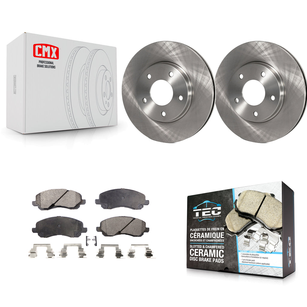 Front Brake Rotors Ceramic Pad Kit For Mitsubishi Chrysler Sebring Dodge Stratus