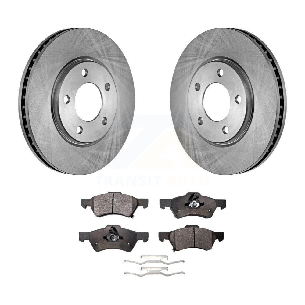 Front Disc Brake Rotor & Ceramic Pad Kit For Dodge Grand Caravan Chrysler Town