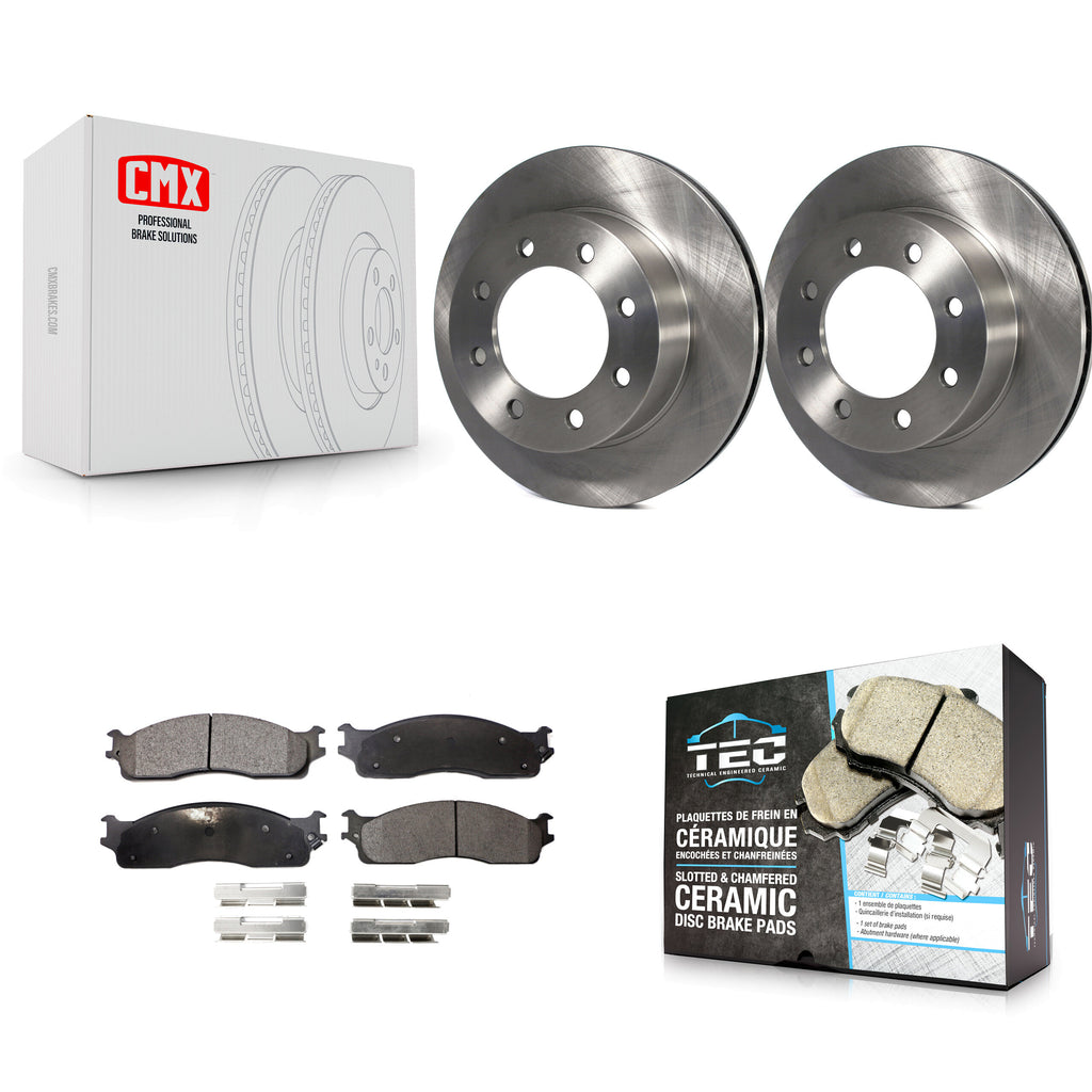 Front Disc Brake Rotors And Ceramic Pads Kit For Dodge Ram 2500 1500 3500