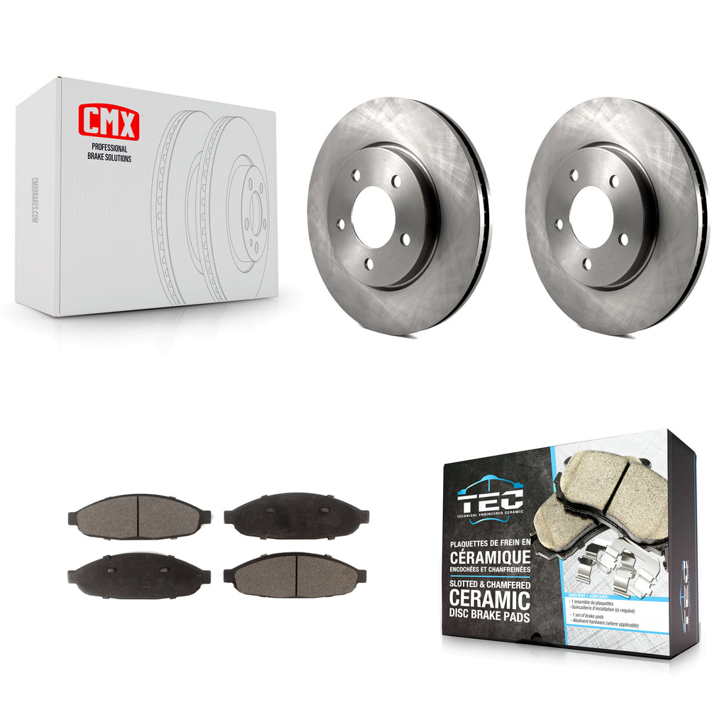 [Front] 2004-2008 Chrysler Pacifica Premium OE Brake Rotors & Ceramic Pads Kit For Max Braking