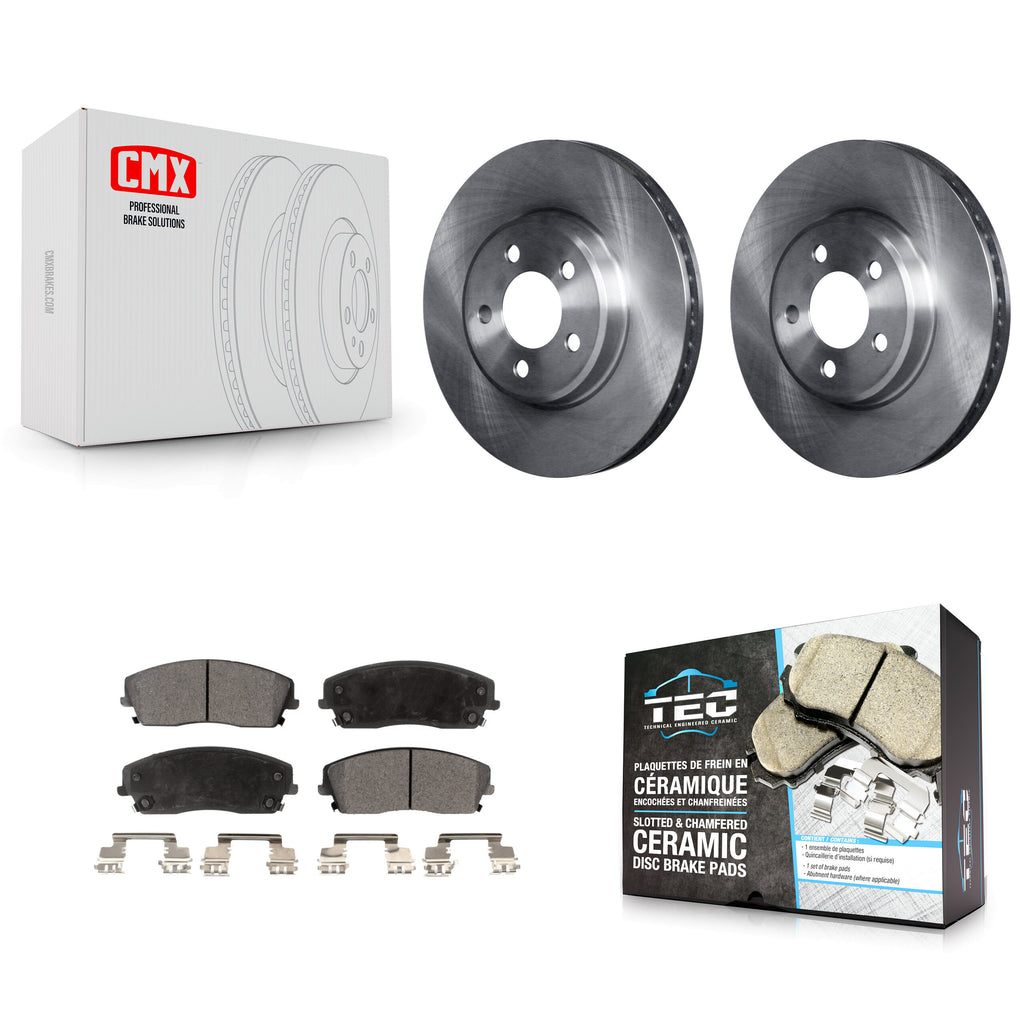 Front Disc Brake Rotor Ceramic Pad Kit For Dodge Charger Chrysler 300 Challenger