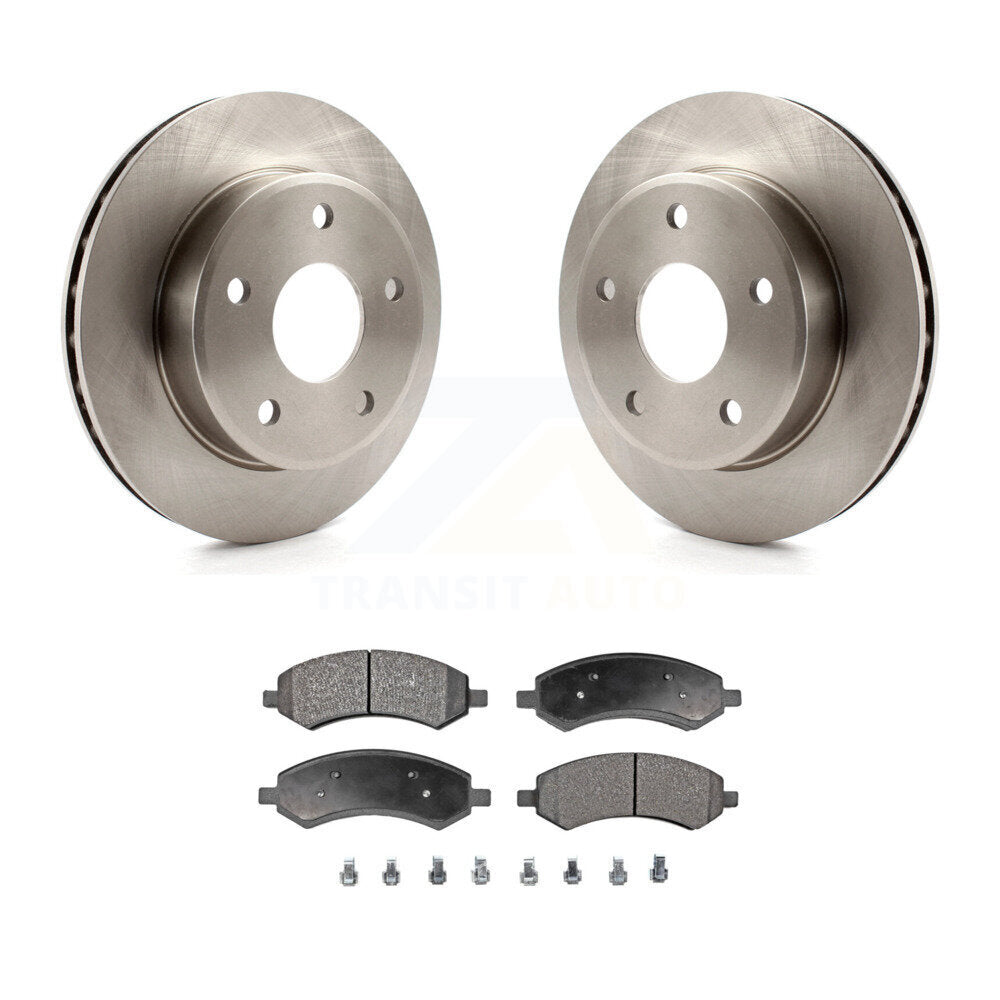 Front Disc Brake Rotors & Ceramic Pad Kit For Dakota Dodge Mitsubishi Raider Ram