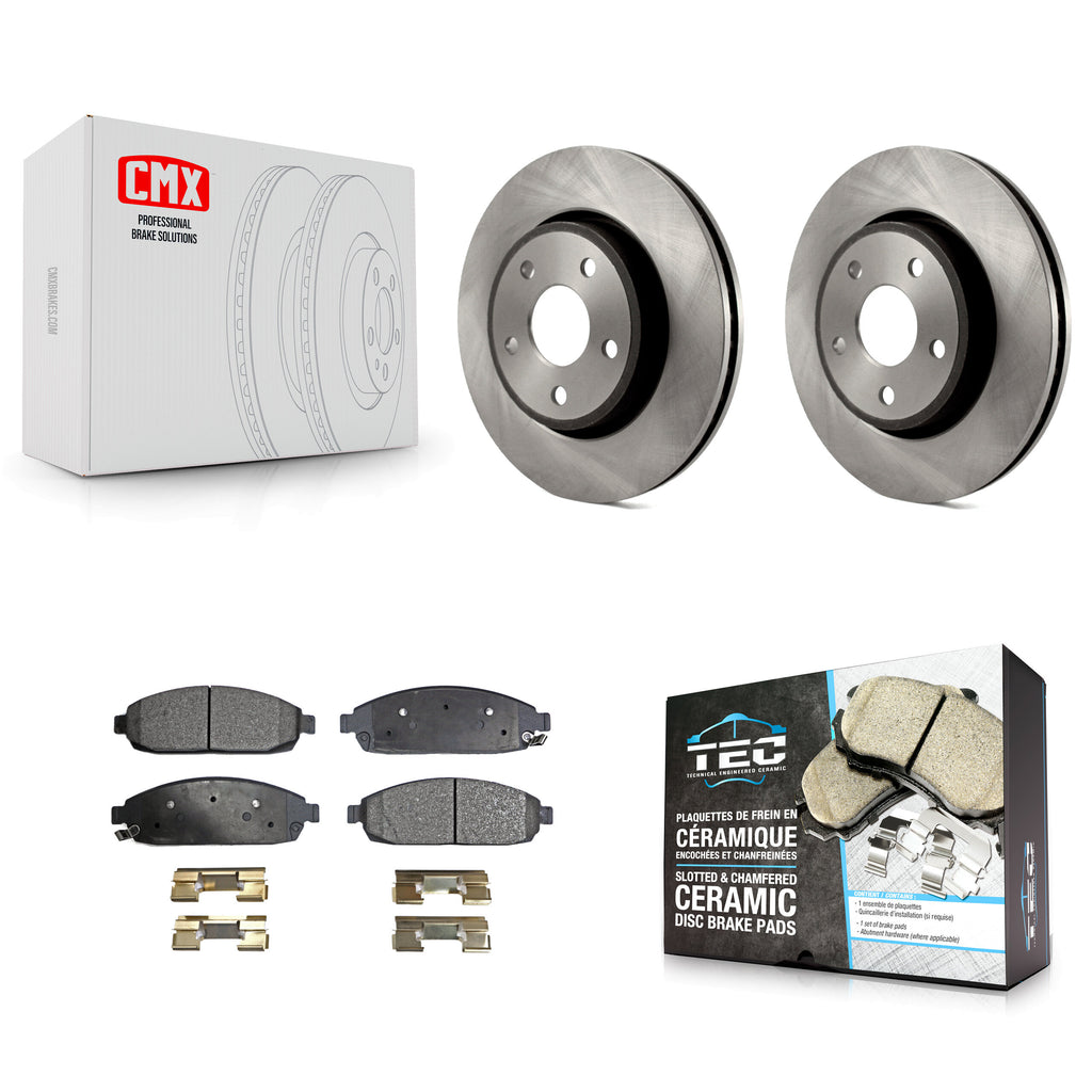 Front Disc Brake Rotors And Ceramic Pads Kit For Jeep Grand Cherokee Commander
