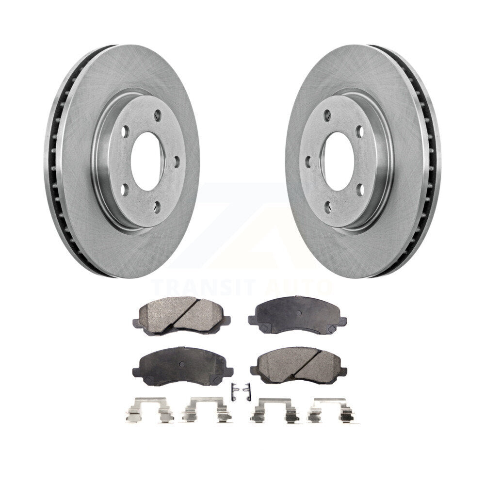 Front Disc Brake Rotors And Ceramic Pads Kit For Dodge Caliber Mitsubishi Lancer