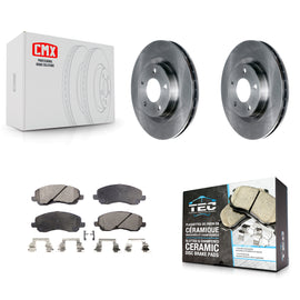 Front Brake Rotor Ceramic Pad Kit For Jeep Dodge Patriot Mitsubishi Chrysler 200