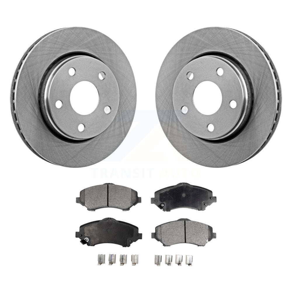 Front Disc Brake Rotors And Ceramic Pads Kit For Jeep Wrangler JK