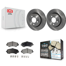 Front Disc Brake Rotors And Ceramic Pads Kit For Jeep Liberty Dodge Nitro