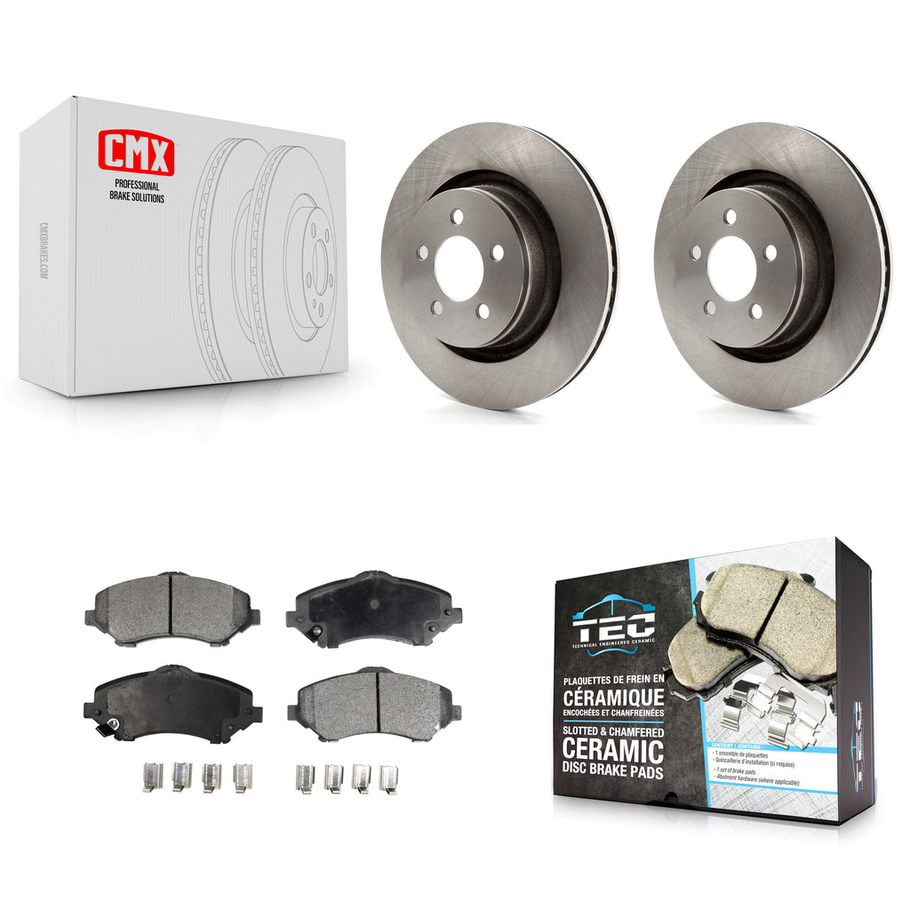 Front Disc Brake Rotors And Ceramic Pads Kit For Jeep Liberty Dodge Nitro