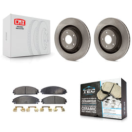 Front Disc Brake Rotors & Ceramic Pad Kit For Dodge Chrysler 200 Avenger Caliber