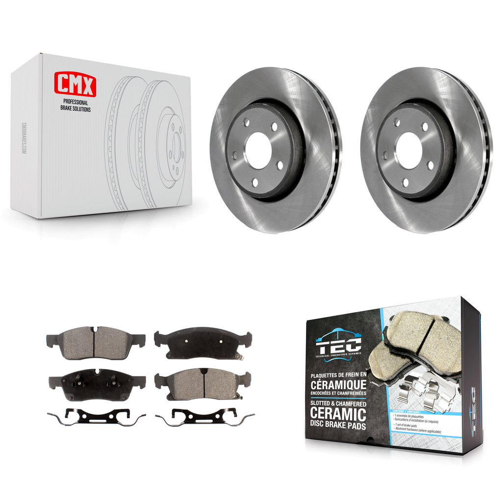 Front Disc Brake Rotor And Ceramic Pad Kit For Jeep Grand Cherokee Dodge Durango