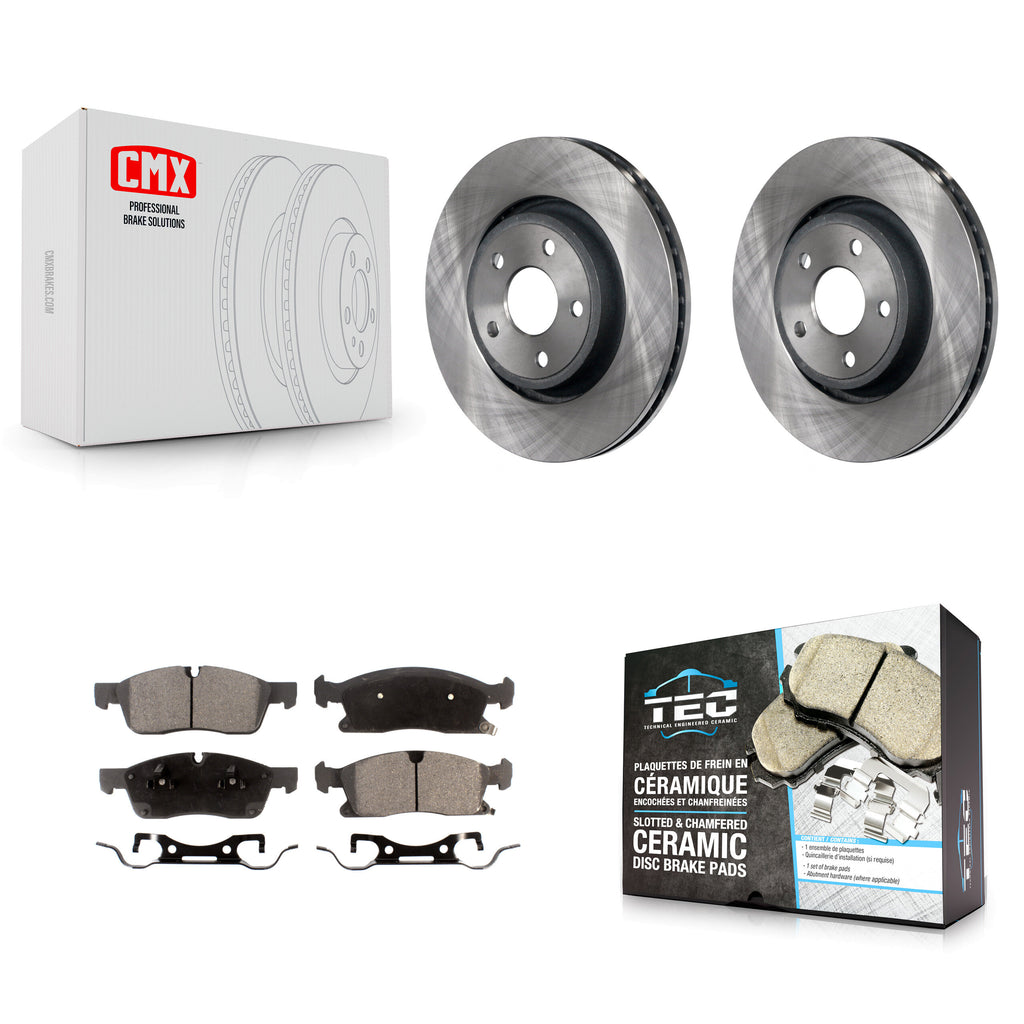 Front Disc Brake Rotors Ceramic Pad Kit For Jeep Grand Cherokee Dodge Durango WK