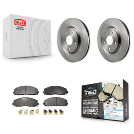 Front Brake Rotors Ceramic Pad Kit For Dodge Grand Caravan Chrysler Journey Town