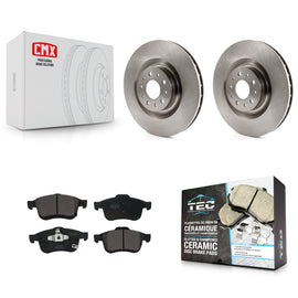 [Front] 2014-2020 Fiat 500L Premium OE Brake Rotors & Ceramic Pads Kit For Max Braking