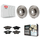 [Front] 2014-2020 Fiat 500L Premium OE Brake Rotors & Ceramic Pads Kit For Max Braking