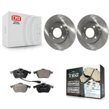 [Front] 1996-1998 Volkswagen Jetta 2.8L Premium OE Brake Rotors & Ceramic Pads Kit For Max Braking