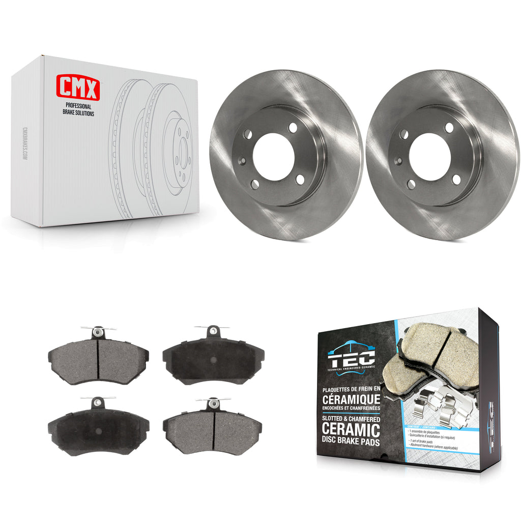 [Front] 1996 Volkswagen Golf 1.9L Premium OE Brake Rotors & Ceramic Pads Kit For Max Braking