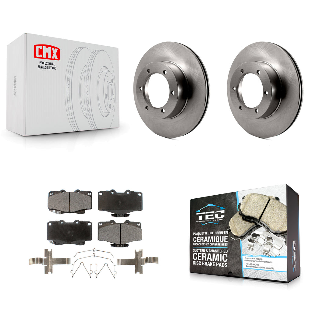 Front Disc Brake Rotors And Ceramic Pads Kit For Toyota Pickup 4Runner