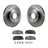 [Front] 1997 Honda Civic LX with 4-Wheel ABS Premium OE Brake Rotors & Ceramic Pads Kit For Max Braking